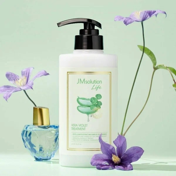 JM SOLUTION LIFE VERA VIOLET TREATMENT Маска-бальзам для волос успокаивающая с верой