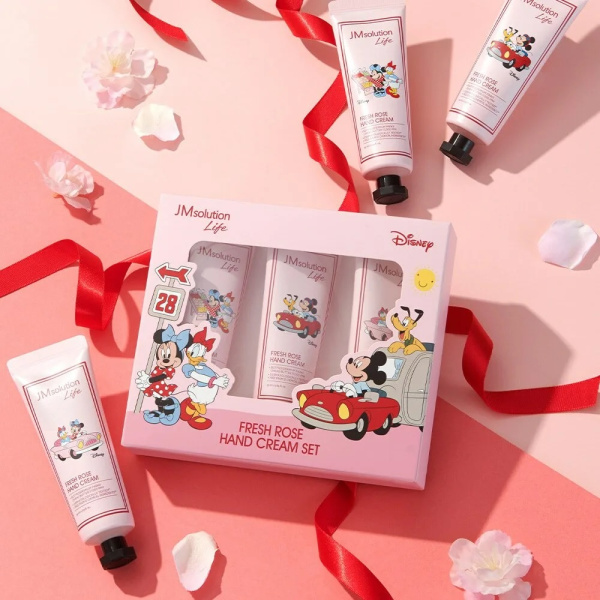 JM SOLUTION LIFE DISNEY FRESH ROSE HAND CREAM SET Крем для рук Ароматная Роза (Микки) набор