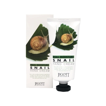 JIGOTT REAL MOISTURE SNAIL HAND CREAM Крем для рук с муцином улитки