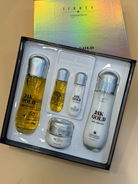 JIGOTT SIGNATURE 24K GOLD ESSENTIAL SKIN CARE 3SET Омолаживающий набор с золотом