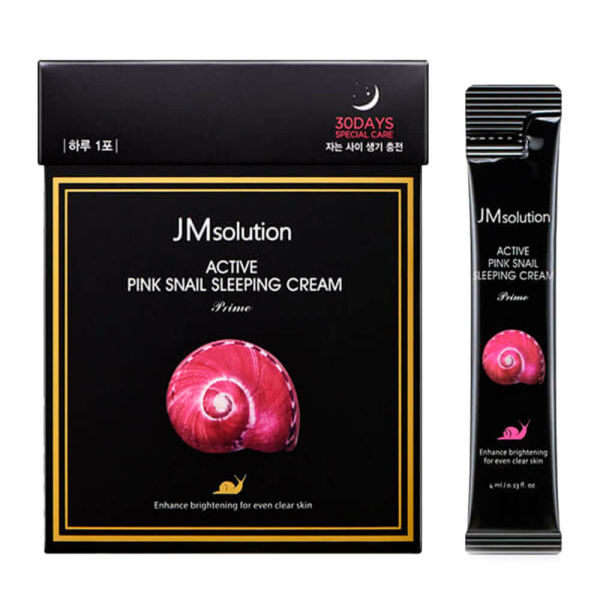 JM SOLUTION ACTIVE PINK SNAIL SLEEPING CREAM Ночной крем с муцином улитки