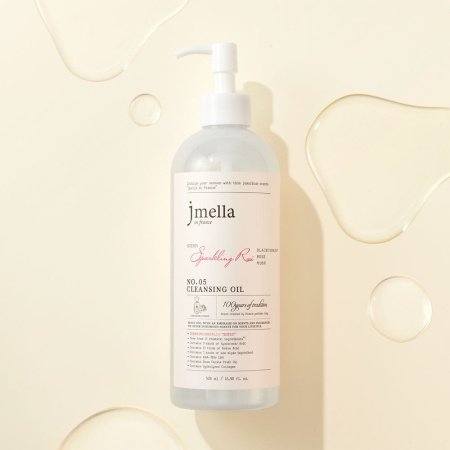 JMELLA IN FRANCE SPARKLING ROSE CLEANSING OIL Парфюмированное гидрофильное масло для лица «Сверкающая роза» 500мл