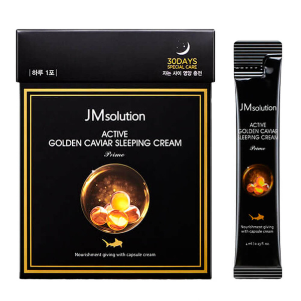 JM SOLUTION ACTIVE GOLDEN CAVIAR SLEEPING CREAM Ночная крем-маска с экстрактом икры и золотом